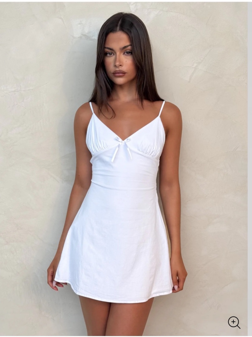 Tiger Mist White Spaghetti-Strap Mini Dress